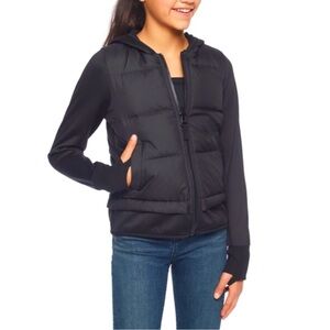 Athleta Girl Always Down Filled Jacket Size Small 7 Winter Hooded Minimalist